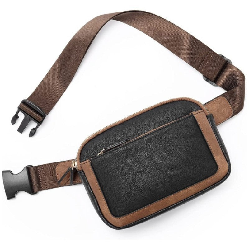 Women's belt bag, Mini Omnipresent crossbody Fanny Pack Adjustable shoulder strap, faux leather Fanny pack