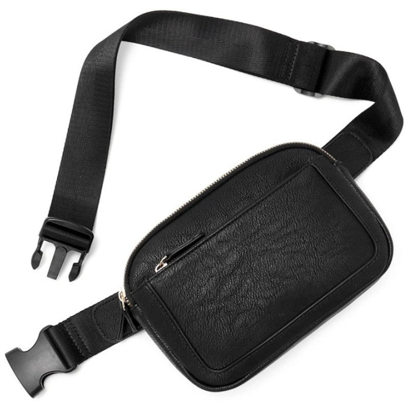 Women's belt bag, Mini Omnipresent crossbody Fanny Pack Adjustable shoulder strap, faux leather Fanny pack
