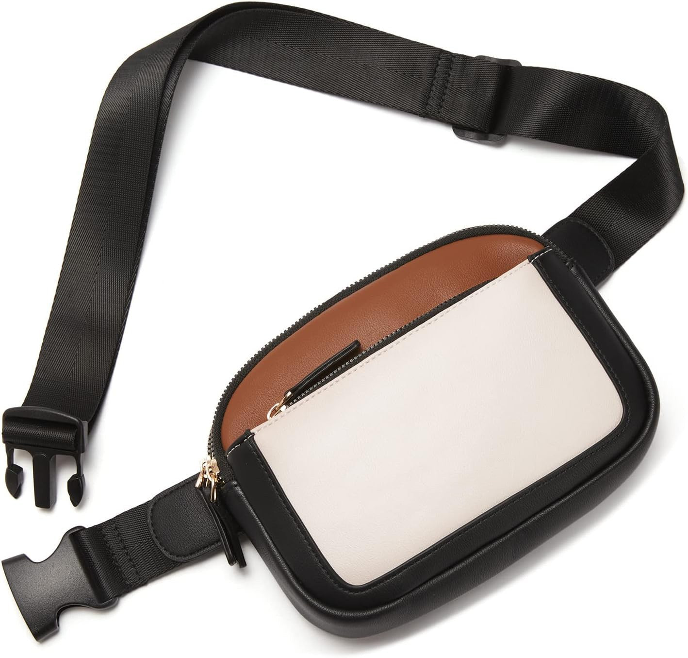 Women's belt bag, Mini Omnipresent crossbody Fanny Pack Adjustable shoulder strap, faux leather Fanny pack