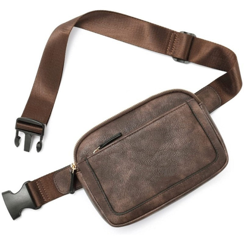 Women's belt bag, Mini Omnipresent crossbody Fanny Pack Adjustable shoulder strap, faux leather Fanny pack