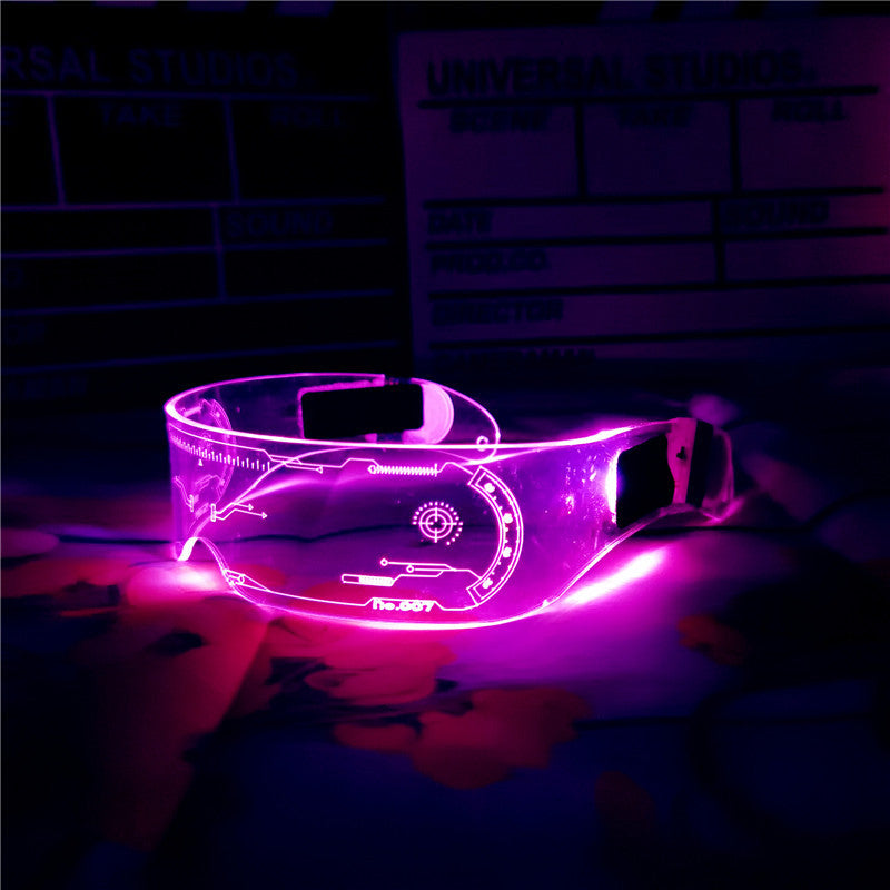 Bar Flash EL cold optoelectronic glasses Blinds Light up glasses LED flash glasses Shake sound bungee glasses