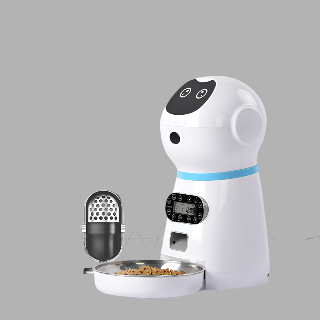 Stainless steel food plate robot pet automatic feeder cat and dog timing quantitative intelligent feeding factory wholesale