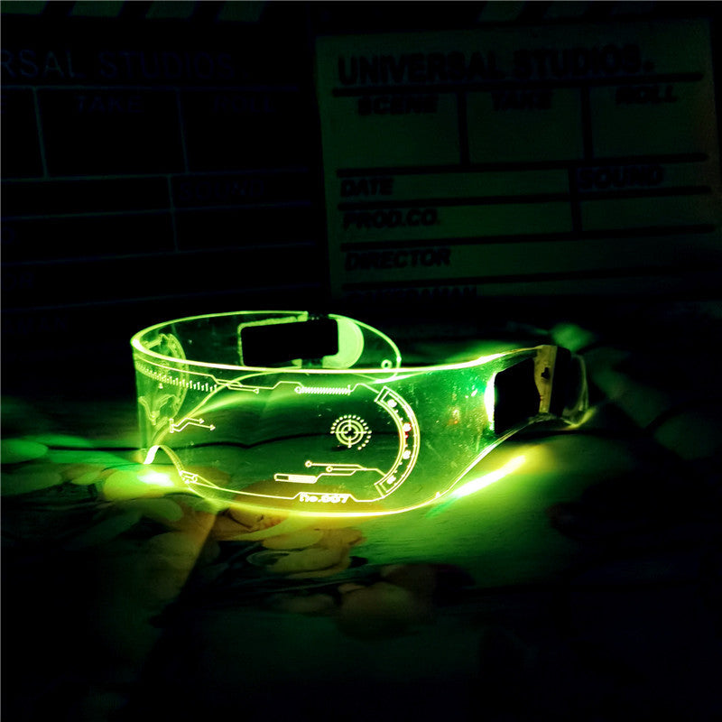 Bar Flash EL cold optoelectronic glasses Blinds Light up glasses LED flash glasses Shake sound bungee glasses