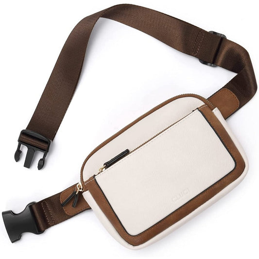 Women's belt bag, Mini Omnipresent crossbody Fanny Pack Adjustable shoulder strap, faux leather Fanny pack