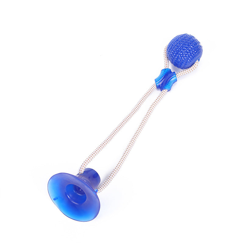 Dog toys Bite-resistant grinding tooth cleaning suction cup pull ball puppy boredom toy Corgi teddy pet supplies